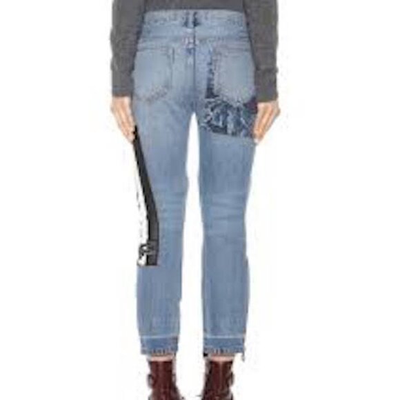 Marc By Marc Jacobs Blue Acanthus Patched School Boy Pant Jeans - Picture 5 of 7